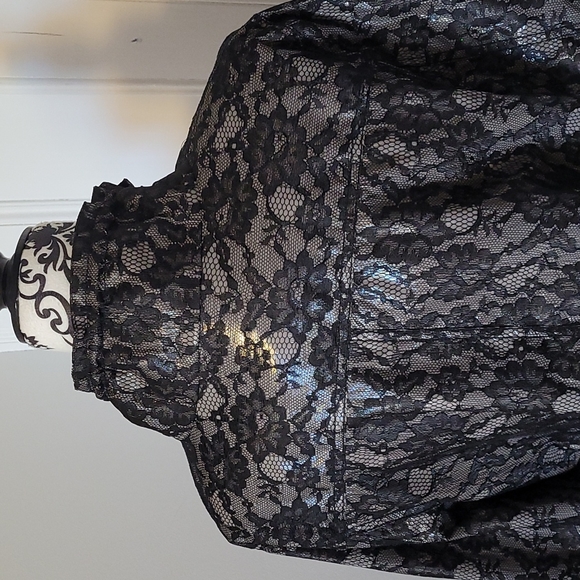 Chaus Roman Holiday vintage lace rain jacket waterproof size L - Picture 7 of 14